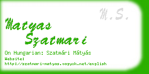 matyas szatmari business card